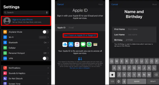 how to change apple id on iphone